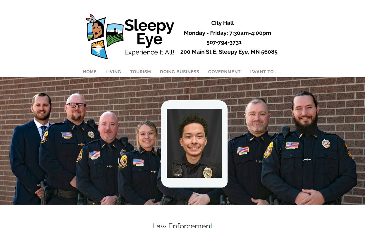 Brown County Sleepy Eye Police Department booking record source